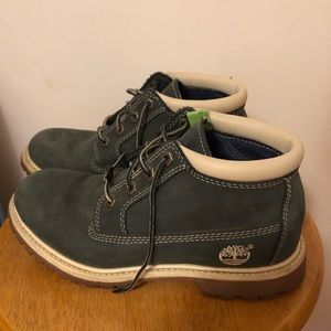 BLUE GRAY TIMBERLAND WATERPROOF BOOTS